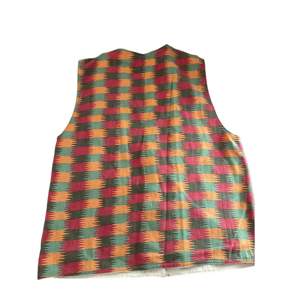 Vintage Now Southwestern Aztec Button Front Vest Size Large - Picture 7 of 7